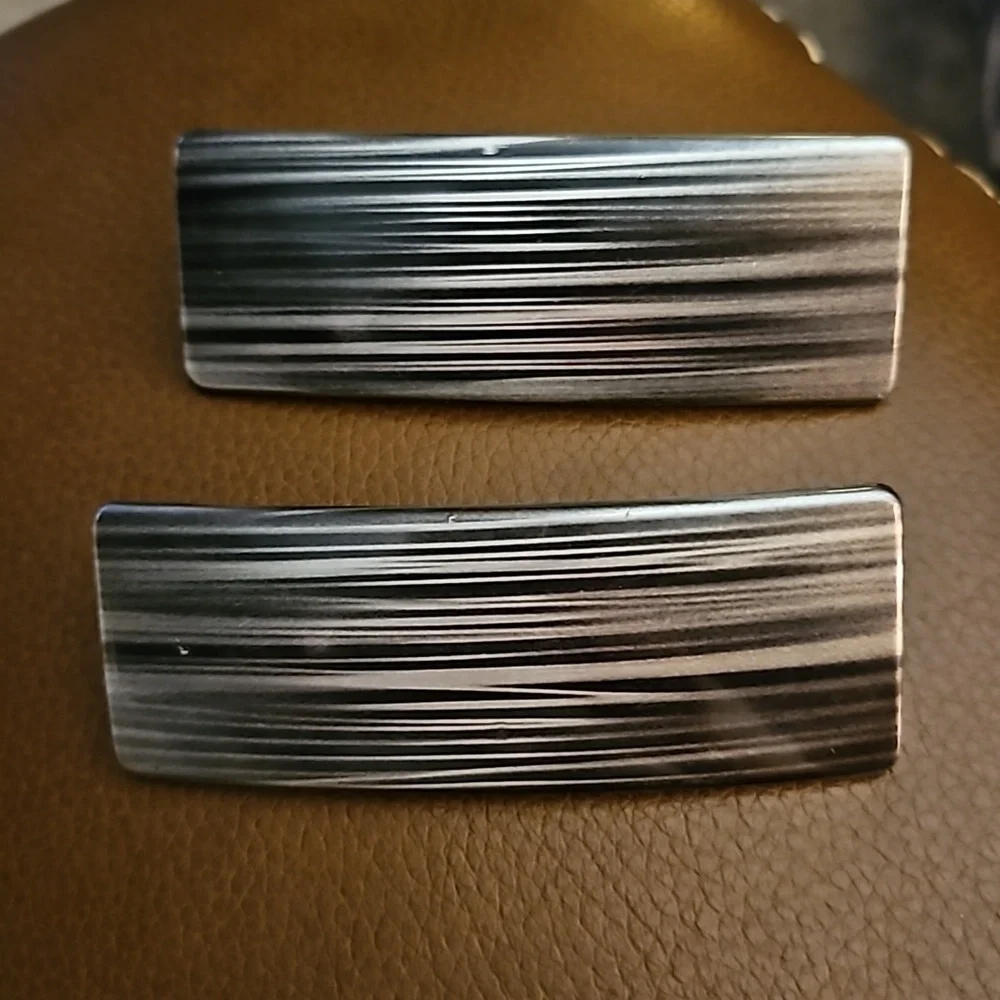 VTG GOODY 1990s Metallic Silver Large Barrettes